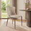 Moderne, chaises de salle à manger sans accoudoirs, revêtement, beige