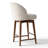 25.5" Swivel Upholstered Counter Stool With Solid Wood Legs-841093883