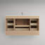 Meuble-lavabo simple 58,9 po avec plateau en acrylique Victoria-98195177