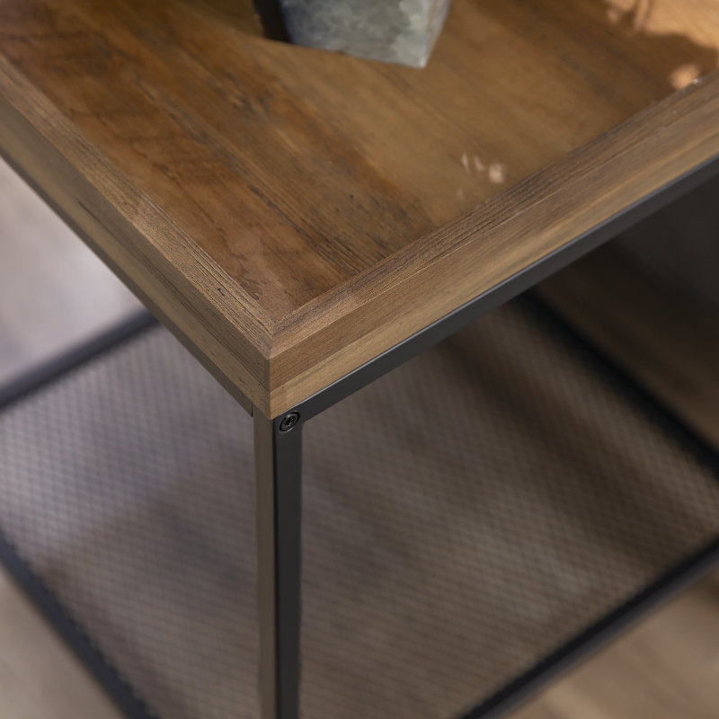Raasch Tray Top End Table, Grey, Rustic Oak