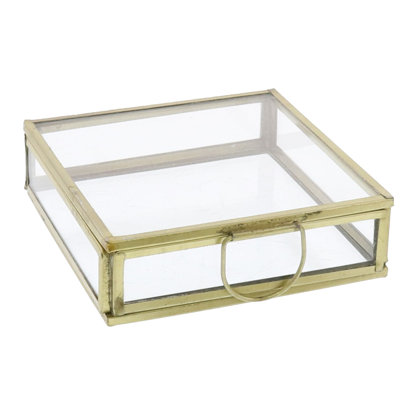 Boîte de présentation carrée en verre
