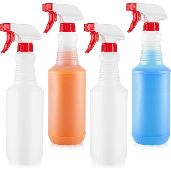Replacement Spray Nozzles and Storage Caps for 8oz / 16oz Essential Oil  Bottles. 4 Trigger Sprayers with Fine Mist, Powerful Stream and 'Off