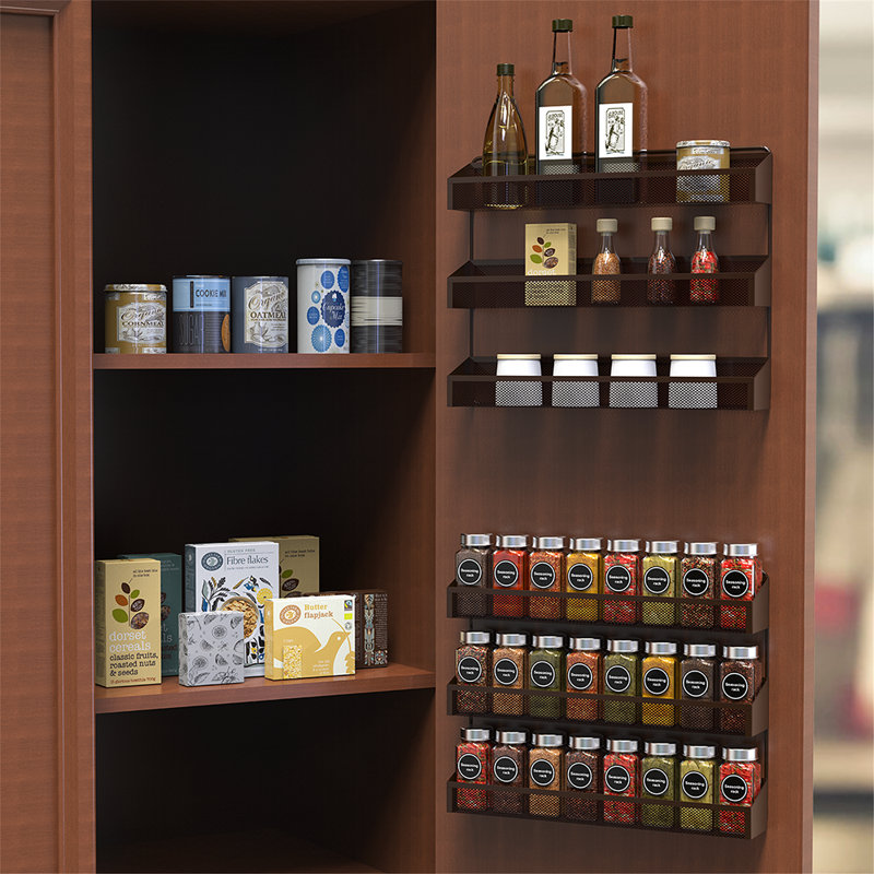 Wall Spice Rack, Bronze