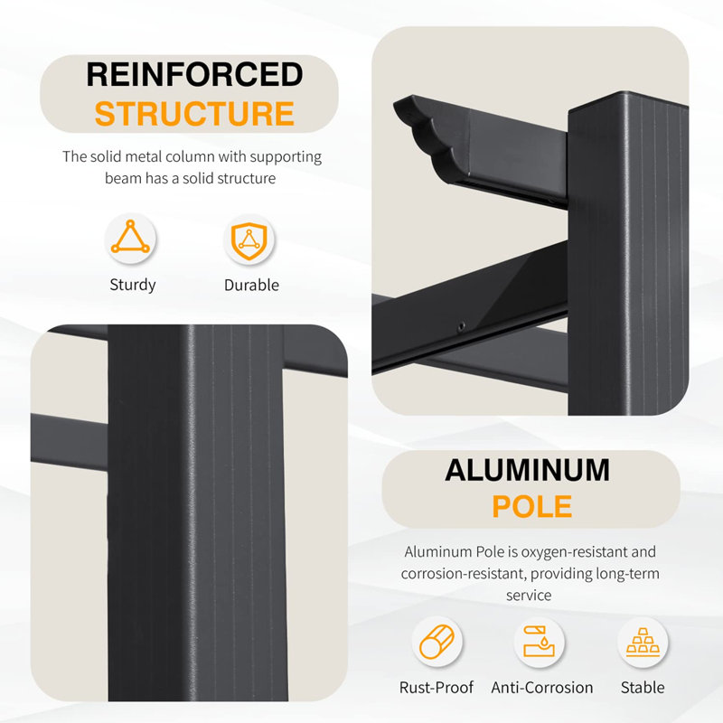 Maysoon 3m x 3m Metal Pergola