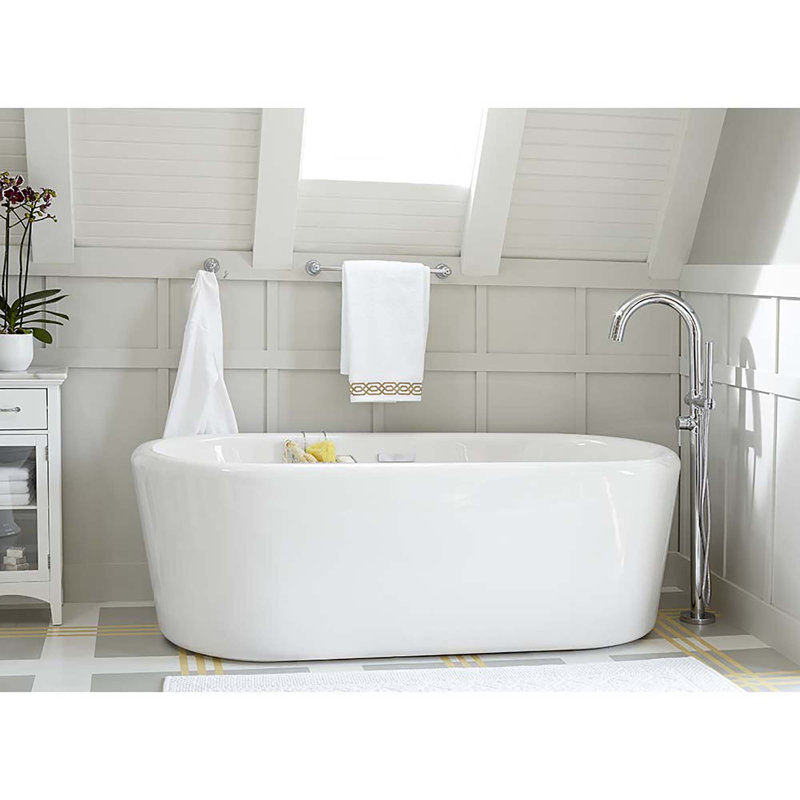 Baignoire de trempage autoportante 69,625" x 31,75" oval Kipling