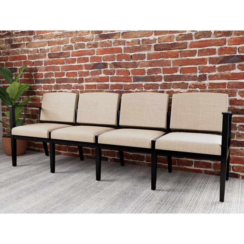 Table de bout en bois Amherst, Noir, Chambray calcaire