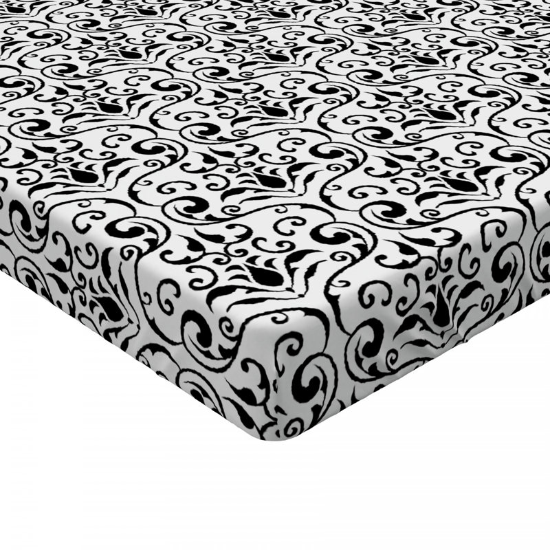 Microfiber Damask Fitted Sheet, Queen Fitted Sheet