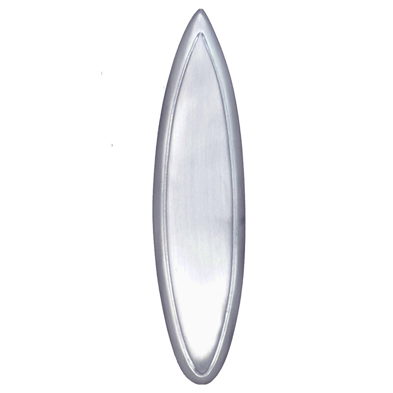 3" Surfboard Small Knob, Brushed Nickel, 4"