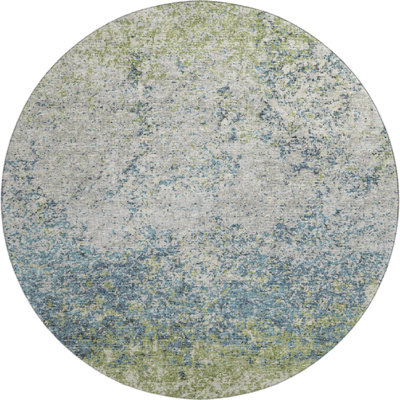 Premium Machine Washable Euriah Green Rug
