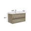 Meuble-lavabo mural en chêne brut et chêne brut avec lavabo en céramique intégré avec trop-plein-582998649