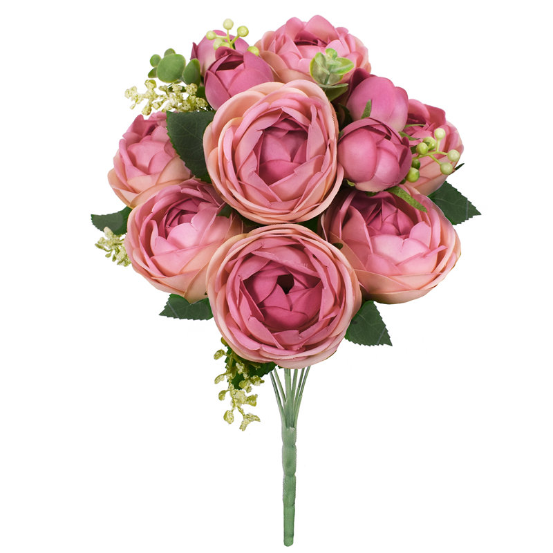 Buisson de renoncule classique, Rose