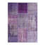 Hand Knotted Patchwork Area Rug in Purple