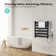 6-Bar Wall Premium Towel Warmer With Touch Control, 3 Heat Settings, Wide Bar Design, IPX4 Waterproof, Space Aluminum Construction