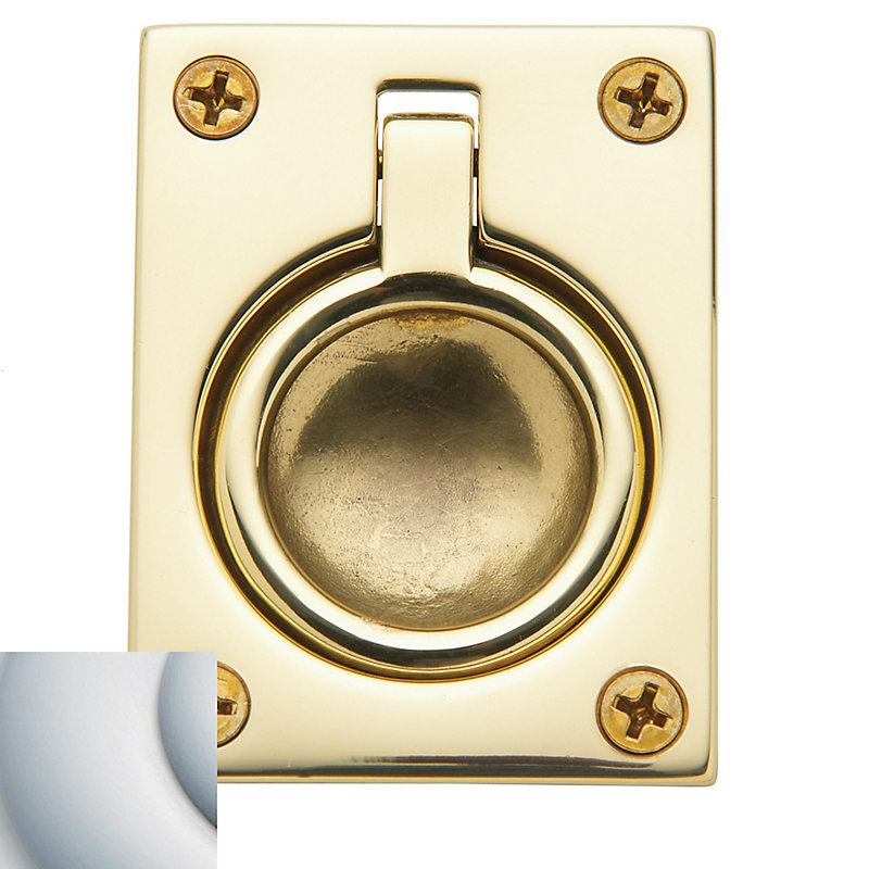 Flush Center Ring Pull, Satin Chrome