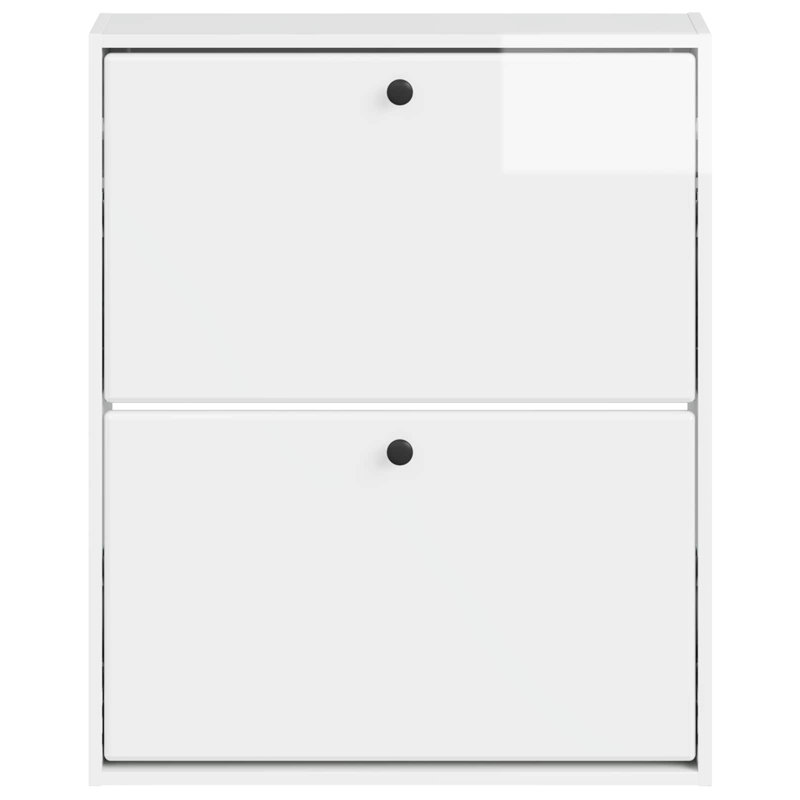 Shoe Storage, High Gloss White, 86 cm H x 71 cm W x 17 cm D