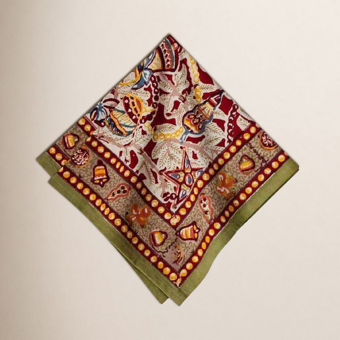 100% Cotton Floral Square Napkin (Set of 6) Birch Lane™