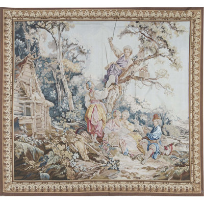 Hand-Knotted High-Quality Brown and Blue Area Rug