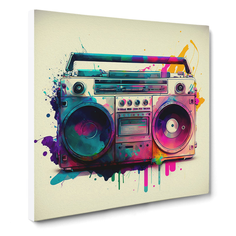 Boombox Impressionism - Print, 50cm H x 50cm W x 3cm D