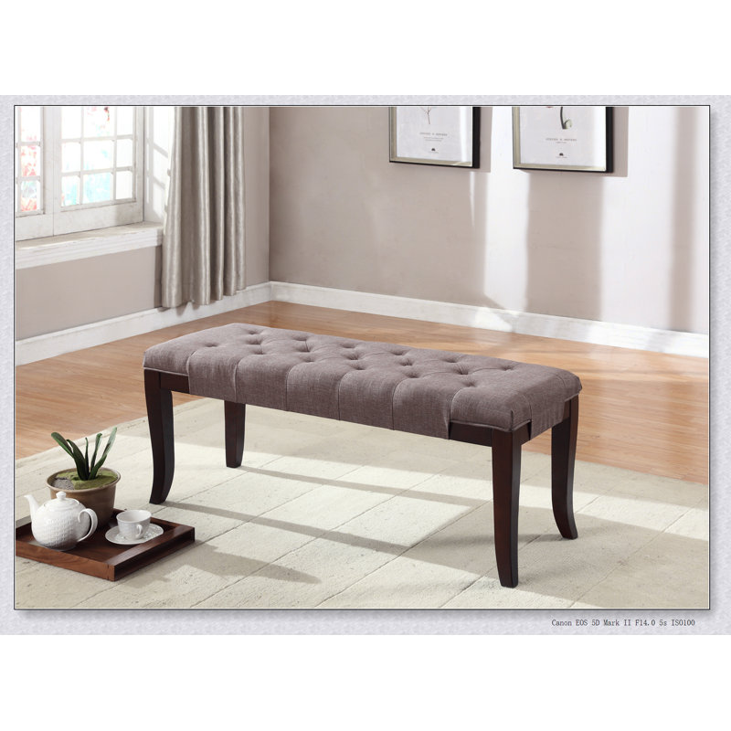 Linon Tufted Bench, Fabric Versatility, modern application, comfort and durability