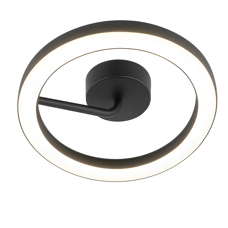 Franke 18'' LED Flush Mount - Black, Black
