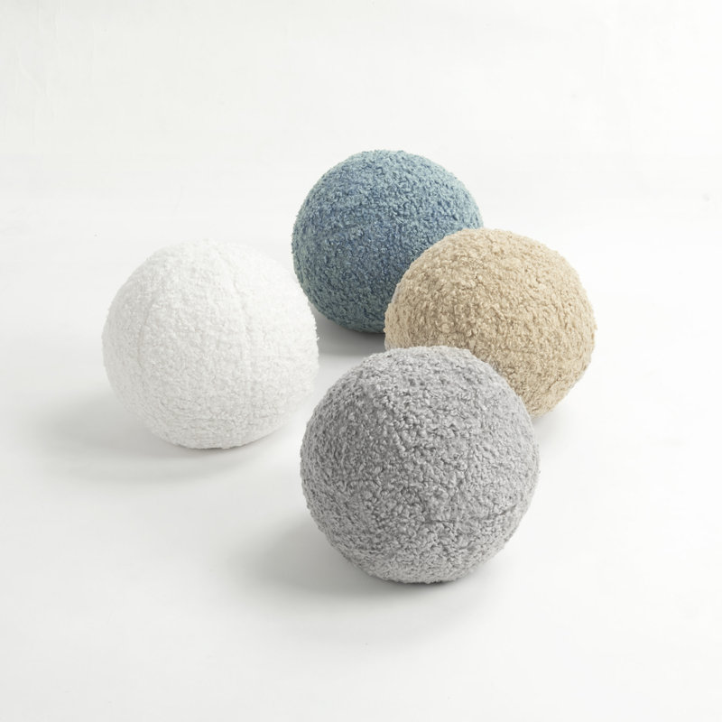 Neo Boucle Sphere Ball Pillow 1Pc, Gray