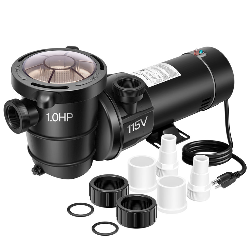 Pompe de piscine hors-terre écoénergétique, H 12,6 po x l 10,2 po x P 22,8 po