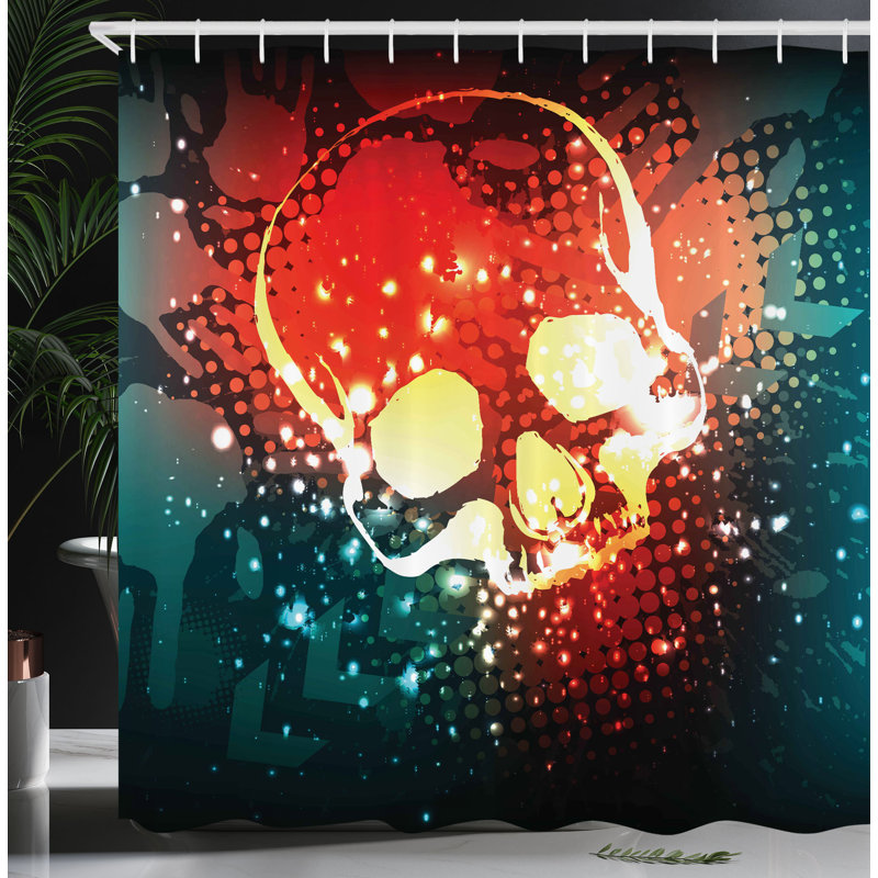 Shower Curtain with Hooks Included, 75"H x 69"W