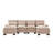 Chenille Sectional Sofa with Double Chaises-948247685