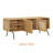  Mossic TV Media Cabinet with 3, 4 Doors for TVs, Entertainment Center with Natural Rattan, Metal Legs, Modern Storage Console for Living Room and Bedroom, Effortless Assembly-1339120935-1339120933