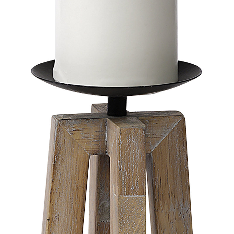 Astra Tabletop Candlestick, 9.06" H x 4.3" W x 4.3" D