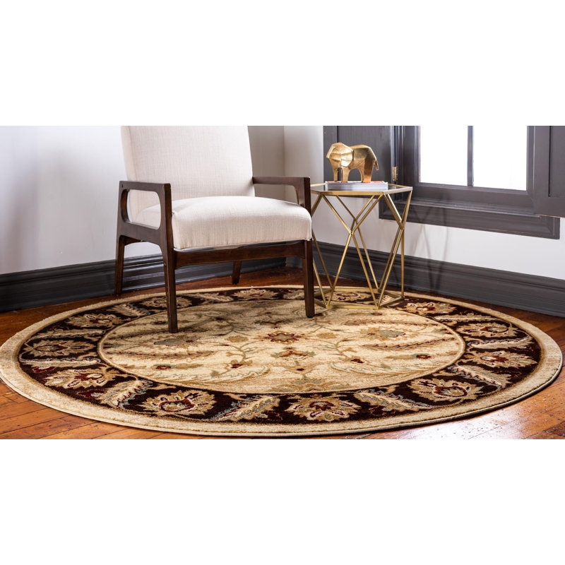 Niles Floral Indoor Rug, Round 7'10"