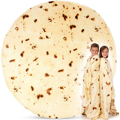 Simple Craft Tortilla Throw Blanket Double Sided Polyester Adult & Kids Machine Washable - 60 inches