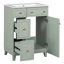 Armoire de meuble-lavabo 24 po avec lavabo en céramique-104413990