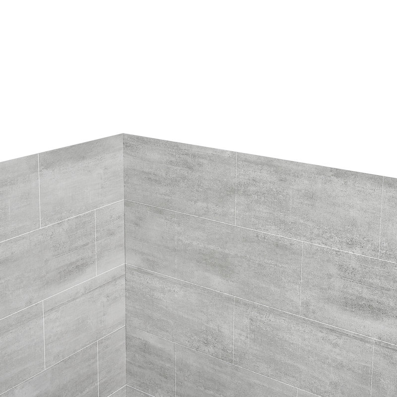 Misty 60 in. x 80 in. Grey Corner Shower Wall Panels