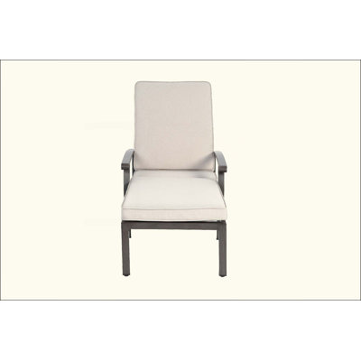Chaise longue de patio avec dossier réglable, fauteuil inclinable d'extérieur à tissage croisé durable équipé de roulettes lisses