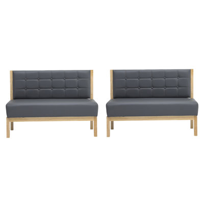 Banc rembourré en similicuir Simple