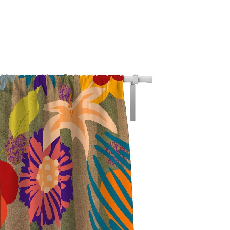 Paire de rideaux semi-transparents Larry, l 40 po x L 82 po