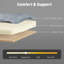 Canapé-lit, canapé-lit escamotable avec chargement USB, dossier réglable