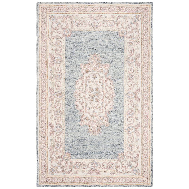Bryon Hand Tufted Wool Oriental Rug, Rectangle 4' x 6'
