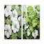 Minimalisme blanc et vert géraniums - ensemble de 2 impressions sur toile géraniums-102575563-102575566