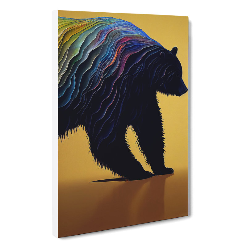 Mighty Bear Abstract - Wrapped Canvas, 50cm H x 35cm W x 3cm D
