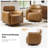 Myhia 32" W Genuine Leather Swivel Barrel Chair-99359836
