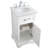 Hermes 19 " W Freestanding Standard Free Standing 1 Single Vanity Bathroom Vanity With Carrara Marble Top-489654