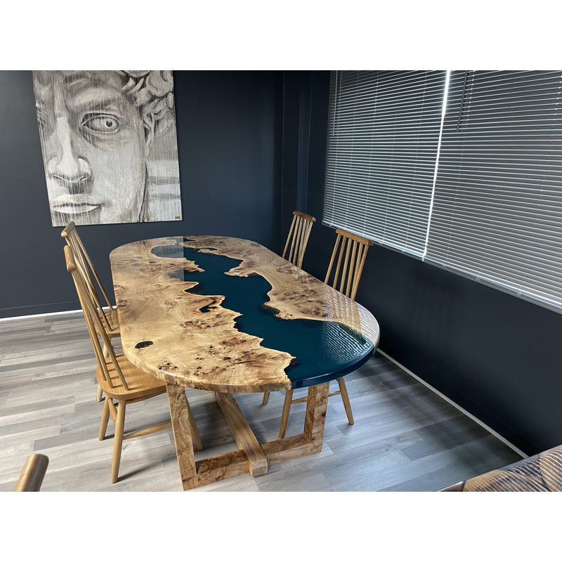 Maple Oval Solid Wood Dining Table