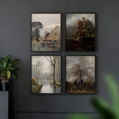 «Vintage Landscape CXLIX», 4 pièces sur papier