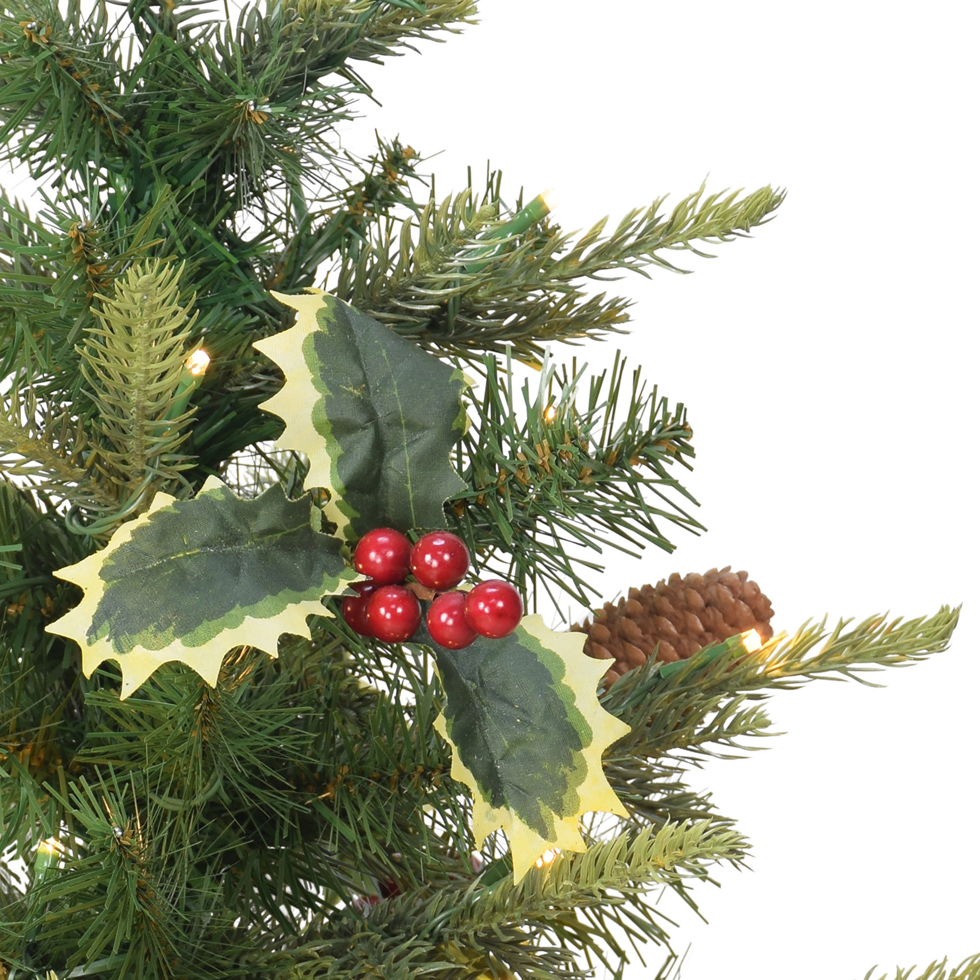 24' Lighted Artificial Pine Christmas Tree