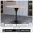 Heatherton 36" Round Dining Table with MDF Top Kitchen Table and Black Stainless Steel Pedestal Base Seats 2-4 Person-823705486