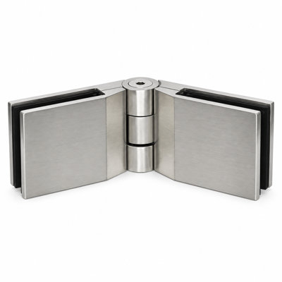 Adjustable 10 and 12 mm Glass Connector, Large, Brushed Stainless