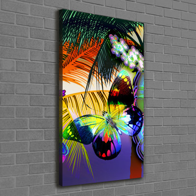 Colourful Flowers - Wrapped Canvas Print