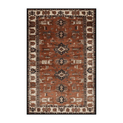 Machine Washable Persian Brown Area Rug